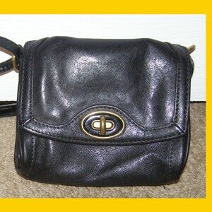 FOSSIL black leather Crossbody bag NO STRAP